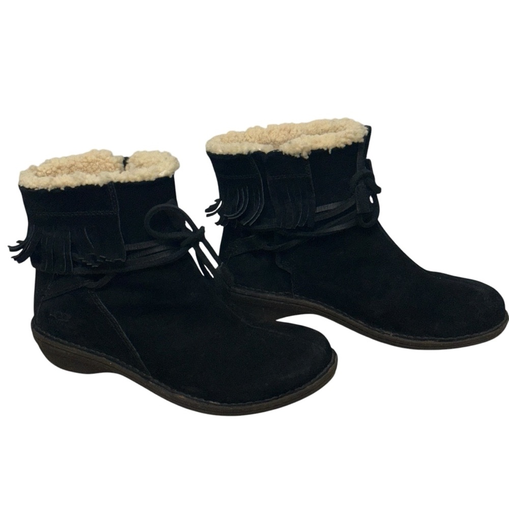 UGG Australia Gaviota Suede Boots Black Women Size 9